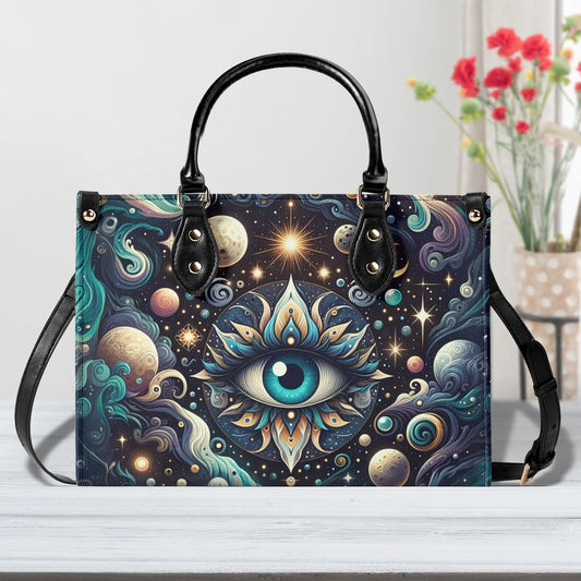 Third Eye Mystical Handbag Tote, Waterproof PU Leather Handbag.