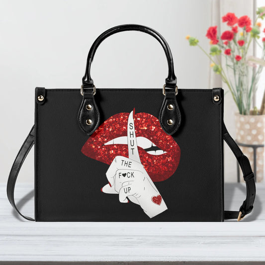 Red Lips Handbag. Trendy Handbag, Waterproof PU Leather Handbag, Top Handle Vegan Leather, High-quality Crossbody Bag, Shoulder bag